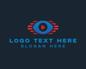 Youtube Vlog - Video Stream Eye logo design