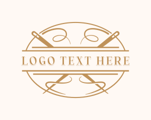 Needle - Dressmaking Tailor Sewing logo design