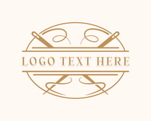 Knitting - Dressmaking Tailor Sewing logo design