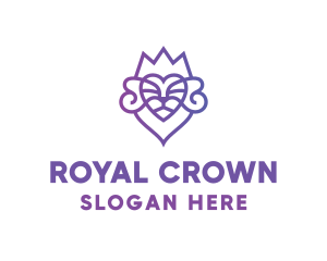 Crown - Lion Heart Crown logo design