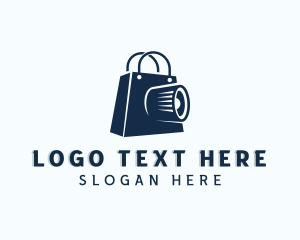 Shop - Camera Shopping Bag logo design