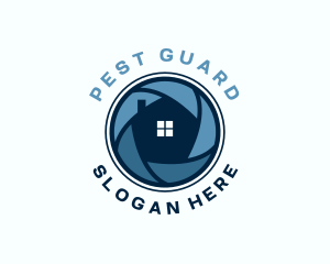 House Security Camera Lens logo design