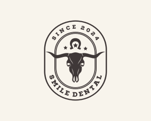 Ranch - Western Skull Horn Ranch logo design