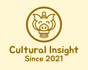 Smiling Pig Lantern logo design