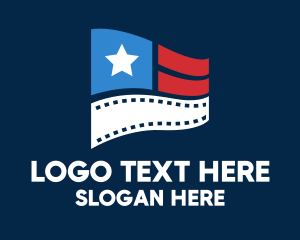 Documentary - Entertainment Film Flag logo design