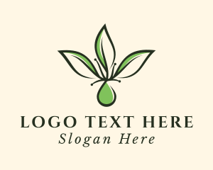 Massage - Herbal Leaf Extract logo design