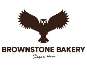 Brown Flying Owl logo design