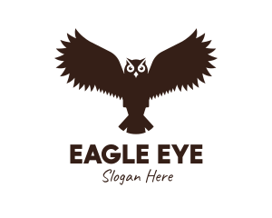 Brown Flying Owl logo design