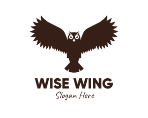 Brown Flying Owl logo design