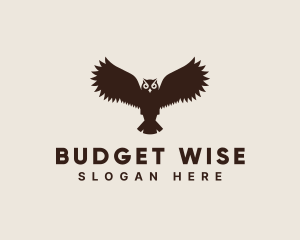 Brown Flying Owl logo design