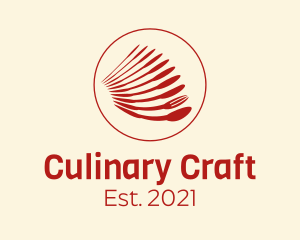 Cooking Class - Restaurant Cutlery Utensils logo design