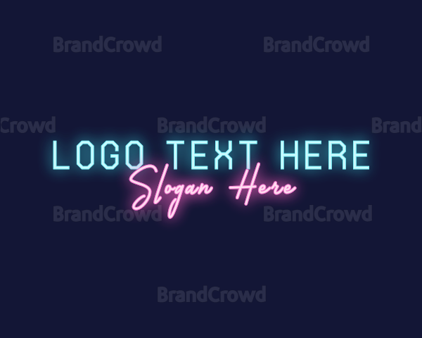 Neon Bright Wordmark Logo