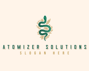 Snake Floral Boho Logo