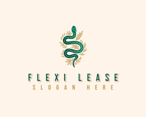 Snake Floral Boho Logo