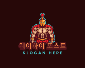 Spartan Muscle Gaming logo design