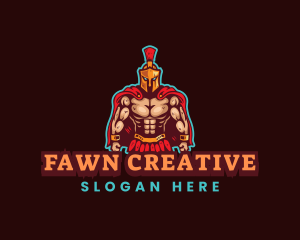Spartan Muscle Gaming logo design