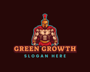 Spartan Muscle Gaming logo design