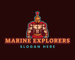 Spartan Muscle Gaming logo design