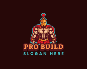 Spartan Muscle Gaming logo design