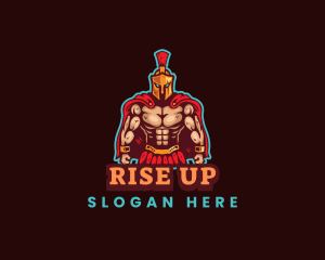 Spartan Muscle Gaming logo design