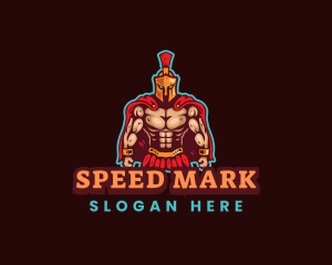 Spartan Muscle Gaming logo design