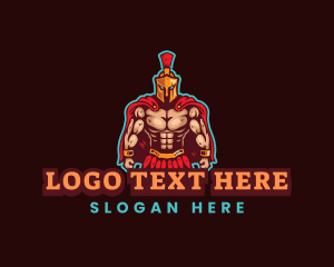 Roman - Spartan Muscle Gaming logo design