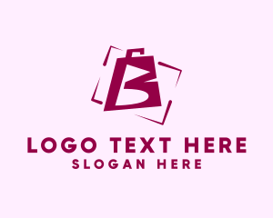 Online Shopper - Shopping Bag Letter B logo design