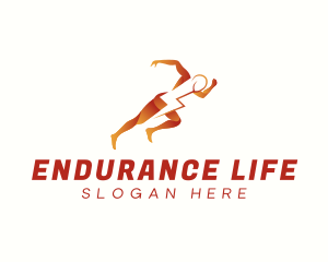 Endurance - Athletic Lightning Bolt logo design