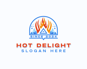 Fire Ice HVAC logo design