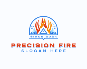 Fire Ice HVAC logo design