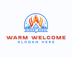 Fire Ice HVAC logo design