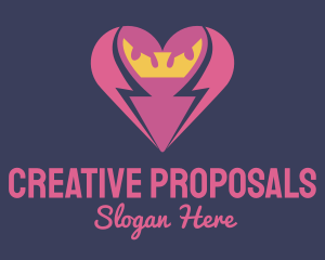 Proposal - Royal Heart Thundebolt logo design