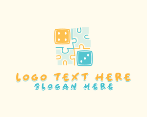 Learning - Puzzle Dice Game logo design