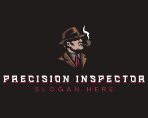 Detective Smoking Inspector logo design