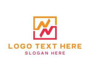 Mobile App - Graph Chart Letter X logo design