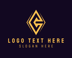 Financing - Gold Cryptocurrency Letter C logo design