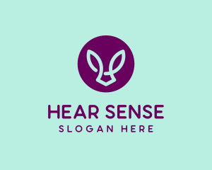 Monoline Rabbit Ears logo design