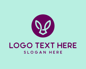 Online - Monoline Rabbit Ears logo design