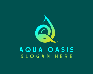 Pool - Aqua Drop Letter Q logo design