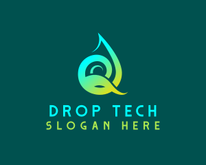 Drop - Aqua Drop Letter Q logo design