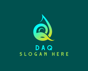 Aqua Drop Letter Q  logo design