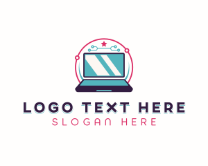 Software - Tech Network Laptop logo design