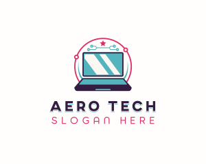 Tech Network Laptop logo design