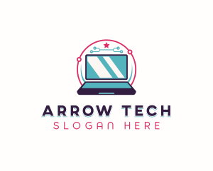 Tech Network Laptop logo design