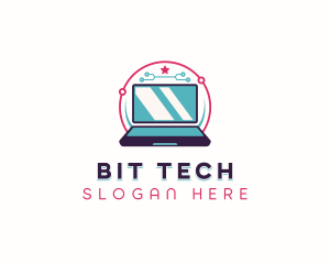 Tech Network Laptop logo design