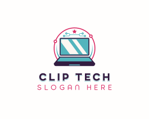 Tech Network Laptop logo design