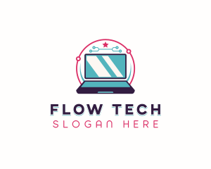 Tech Network Laptop logo design