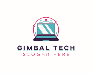 Tech Network Laptop logo design