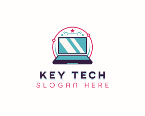 Tech Network Laptop logo design