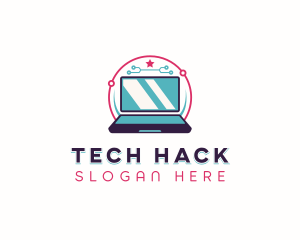 Tech Network Laptop logo design